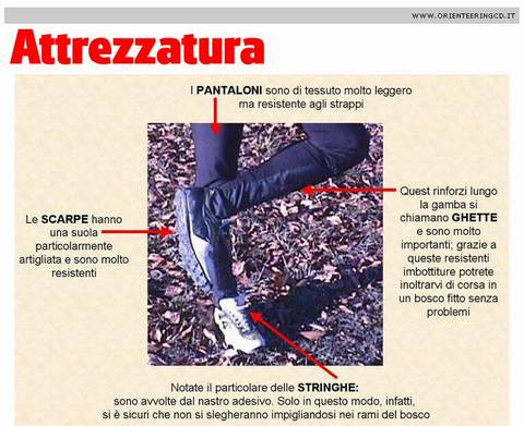 L'attrezzatura per fare orienteering