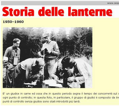 la storia dell'orienteering